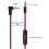 2X Replacement Remote Talk Audio Cable for  Studio, Executive, Mixer, Solo HD, Wireless(Black+Red) 4