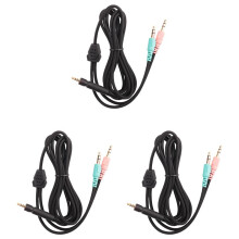 3X Cable de Repuesto para Auriculares G4ME ONE GAME ZERO 373D GSP 350 / GSP 500 / GSP 600 (Medidores PC VersióN 2)