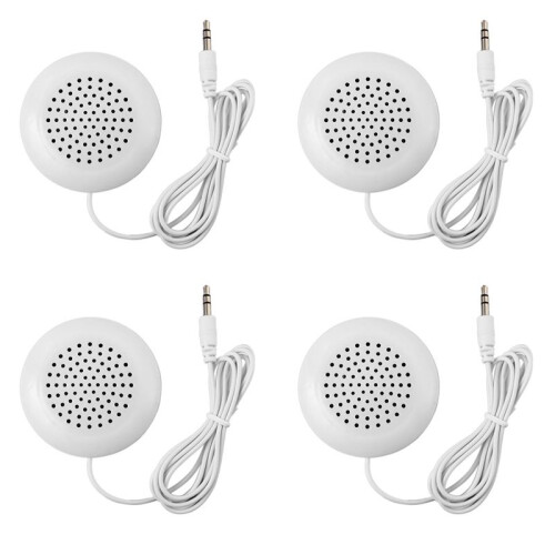 4X  White 3 5mm Pillow Speaker for   CD Radio MP3 Player GL 1