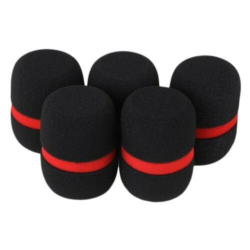 30 Pcs Handheld Stage Microphone Windscreen Foam Mic Cover Karaoke Black 1