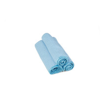 Kavalier Crystal Clear Shine Microfibre Towel Set - Streak-Free Cleaning for Glass & More - 390 GSM ? 41x41 cm - 3 Units Pack - Blue