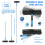 Clickinline Window Cleaning Equipment, 5m Window Squeegee, Telescopic Window Cleaner, With Squeegee Brush and Scrubber Tool, 11 Pcs Adjustable Pole 3