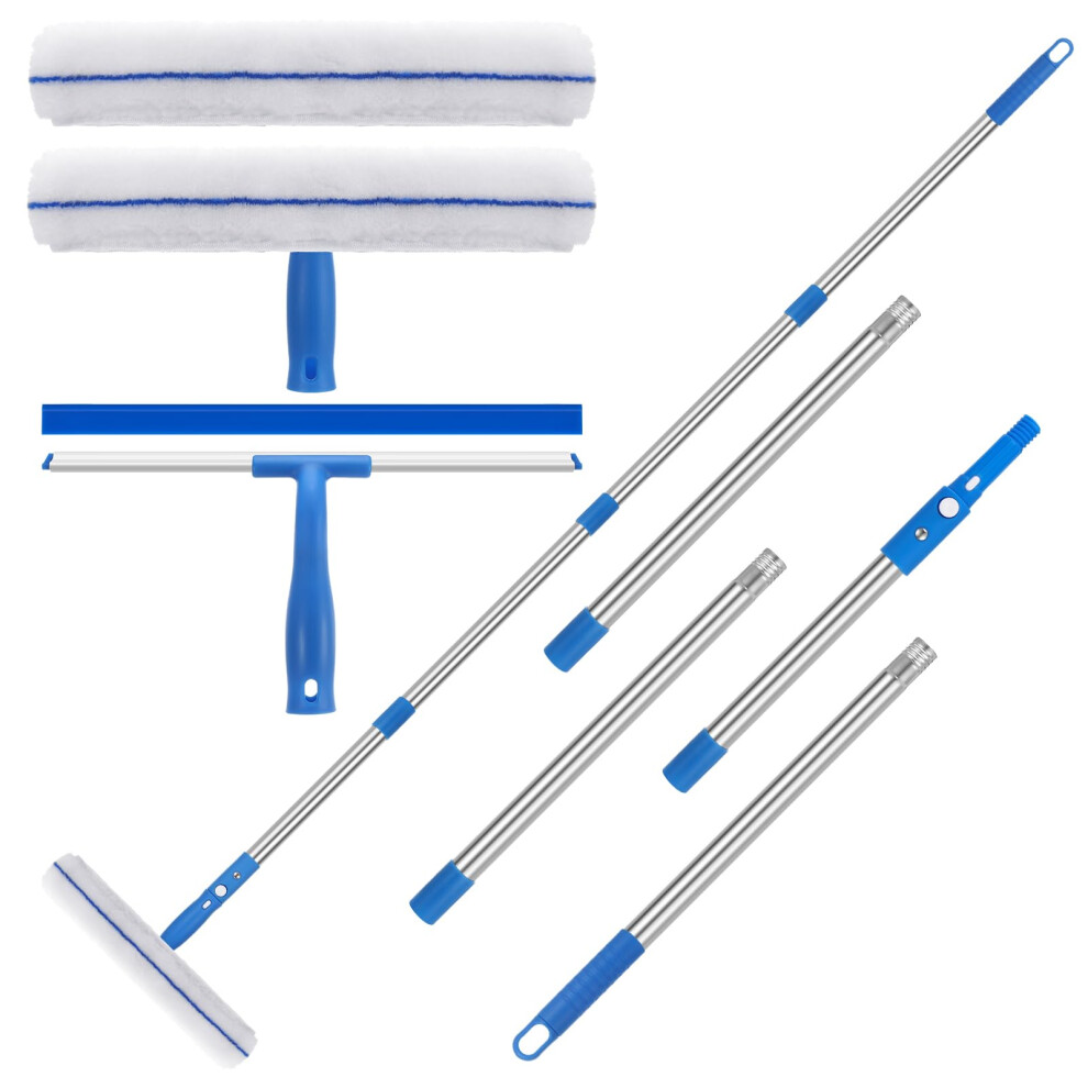 Saerryor 63Inch Window Cleaning Equipment, Extendable Window Cleaning Kit With Extension Pole, Windows Squeegee Cleaner Tool, Windows Washing Kit For Windows,