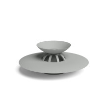 Umbra Flex Drain Plug and Hair Catcher, Dual Purpose Stopper, Prevents Clogged Shower Drains, Grey