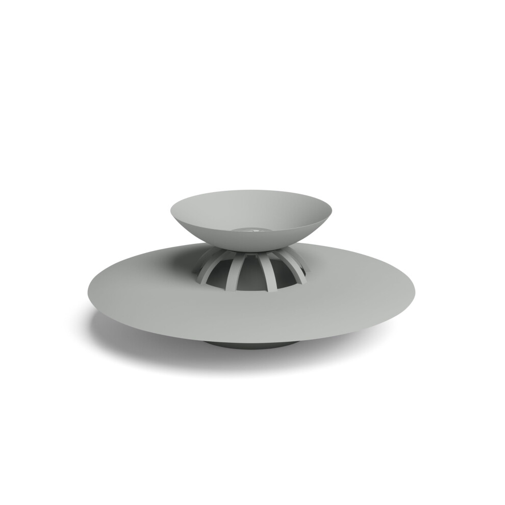 Umbra Flex Drain Plug And Hair Catcher, Dual Purpose Stopper, Prevents Clogged Shower Drains, Grey