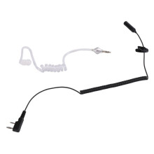 2-Pin PTT Mic Headset to 3.5mm Air Acoustic Tube Earpiece for  UV-5R 888s
