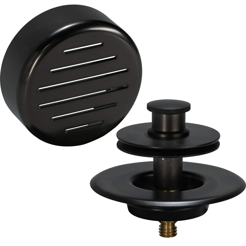 Ab&A 60108 Press-In Strainer With "Classic" Overflow Plate And Push En Lift Stopper, Oil Rubbed Bronze Finish 5051223157847