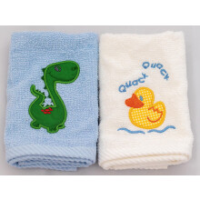 Lex's Linens Pack of 2 Kids Facecloth (1 of Each) (Dinosaur & Duck)