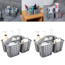 Boxonly Portable Shower Caddy Basket,Convenient Cleaning Supplies Organizer with Compartments and Handle,Ideal for Bathroom, Bedroom, Kitchen, College