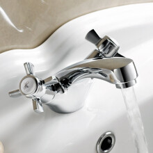 iBathUK | Traditional Chrome Basin Mixer Tap Monobloc Bathroom Sink Faucet TB47