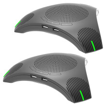 2X G95 USB Desktop Computer Conference Omnidirectional Microphone Mic Speaker Speakerphone for Business Video Meet