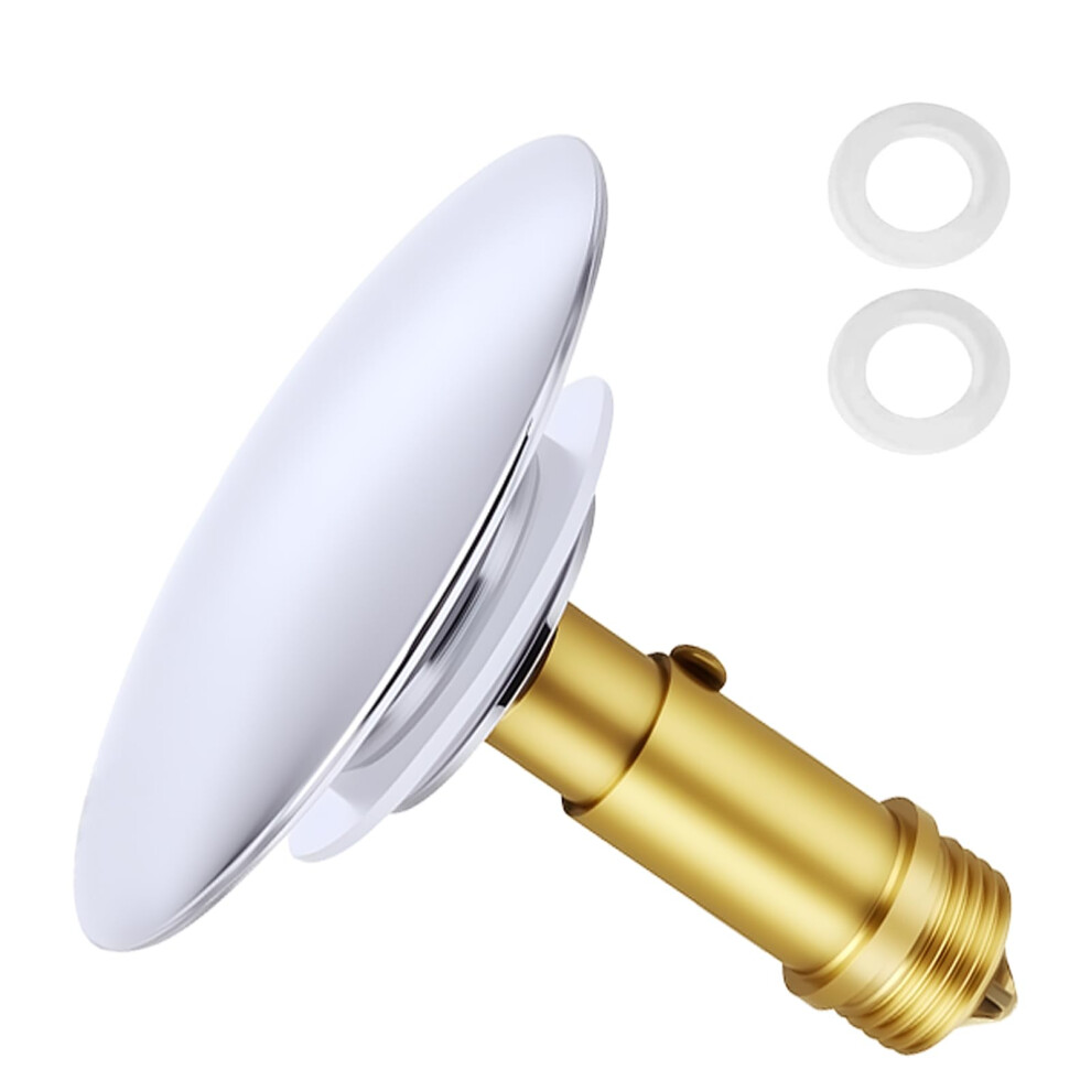 Uncakil Pop Up Sink Plug Replacement Click Clack Sprung Stopper,Basin Sink Clicker Bolt,Drain Stopper Brass Spring Plug For Most Bathroom 5051223158974
