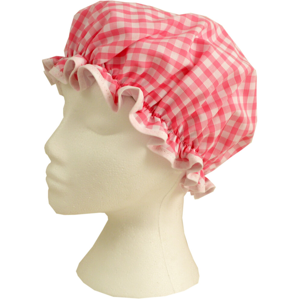 Vagabond Bags Ltd Vagabond Bags 1498 Gingham Shower Cap, Pink
