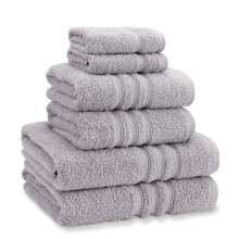 Catherine Lansfield Zero Twist Cotton 6 Piece Towel Bale Set Silver Grey