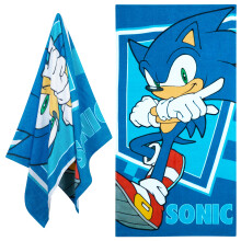 Sonic The Hedgehog Towel for Kids Teenagers Soft Absorbent Bath Shower Swimming Beach Towel Quick Dry 100% Cotton Shadow Holiday Essentials 140 x 70cm