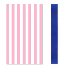 ZPLASK Pink Stripe Beach Towel with Towel Bands for Sun Loungers, Large Microfibre Quick Dry Sand-Free Lightweight Bath Towel for Adults, Pool, Dock
