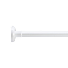 Croydex L Shaped Telescopic White Shower Curtain Rail 1400mm - 2600mm