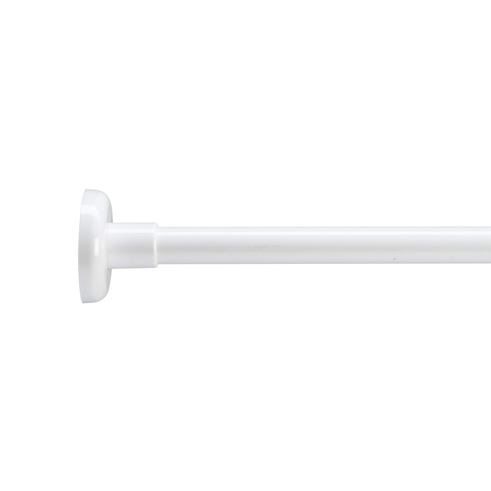 Croydex L Shaped Telescopic Shower Curtain Rail 1400Mm - 2600Mm White