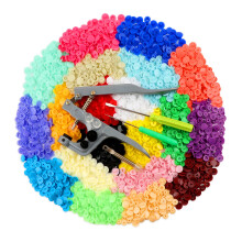 ilauke Snap Pliers + 400 Set Snap Buttons Fastener 20 Colors with 30pcs Plastic Ziplock Storage Bags