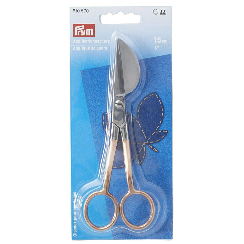 Prym - Rose (15Cm) Appliqu? Scissors - 1 Piece Gold