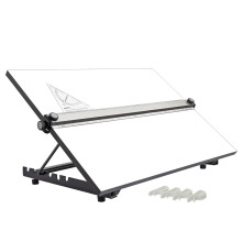 Liquidraw A3 Drawing Board with Parallel Motion - 14" x 20" Table Model | 6 Adjustable Angles | Includes Set Square & Board Clips | Drafting Board for