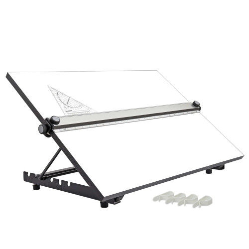 Liquidraw A3 Drawing Board with Parallel Motion - 14" x 20" Table Model | 6 Adjustable Angles | Includes Set Square & Board Clips | Drafting Board for