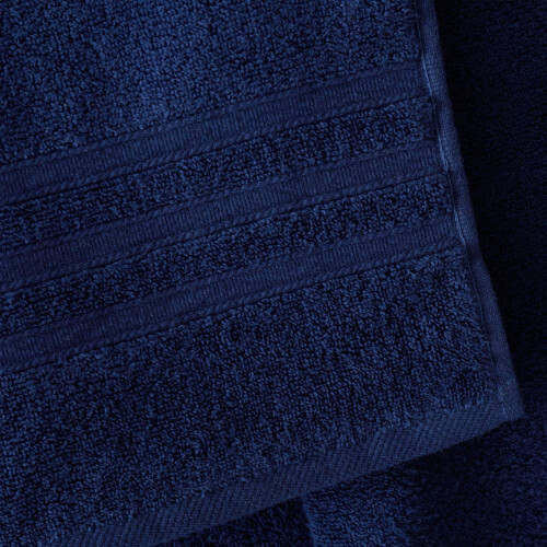Catherine Lansfield Catherine Lansfield Zero Twist Cotton 90x140cm Bath Sheet Pair Navy Blue 2