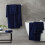 Catherine Lansfield Catherine Lansfield Zero Twist Cotton 90x140cm Bath Sheet Pair Navy Blue 5