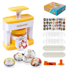 Badge Maker for Kids,55mm(2.16 inch) DIY Pin Button Maker Machine Badge Punch Press Kit with 48 pcs Parts Pictures Circle Cutter, Badge Making Kit for