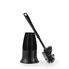 Beldray Antibac Silicone Toilet Brush - Includes Holder, Built In Rim Cleaner, Treated With Zinc Prythione To Reduce Bacteria Build Up, Non-Scratch