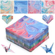 400 Sheets Gradient Origami Paper, 9.5 x 9.5 cm, 4 Styles Double Sided Square Folding Craft Paper with Patterns for Craft Projects, DIY Art