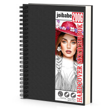 joibabe A4 Sketchbook,Hardcover Sketch Book 200GSM Thick Paper,Spiral Bound Sketch Pad A4,Drwaing Art Book for
