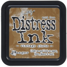 Ranger Tim Holtz DIS-19527 Distress Pad, Vintage Photo, Brown, 3 x 3 x 0.75