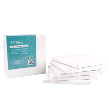 EXERZ 20x20cm Stretched Canvas 5pk - Square Framed Blank Canvas 1.7cm 280GSM 100% Cotton/Triple Primed/Acid Free/Medium Grain - Acrylic & Oil