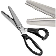 Serrated Scalloped Edge Pinking Shears, Multifunction Stainless Steel Shears Tailor Scissors, Professional Zig-Zag Cut Scissors, Sewing Craft Paper
