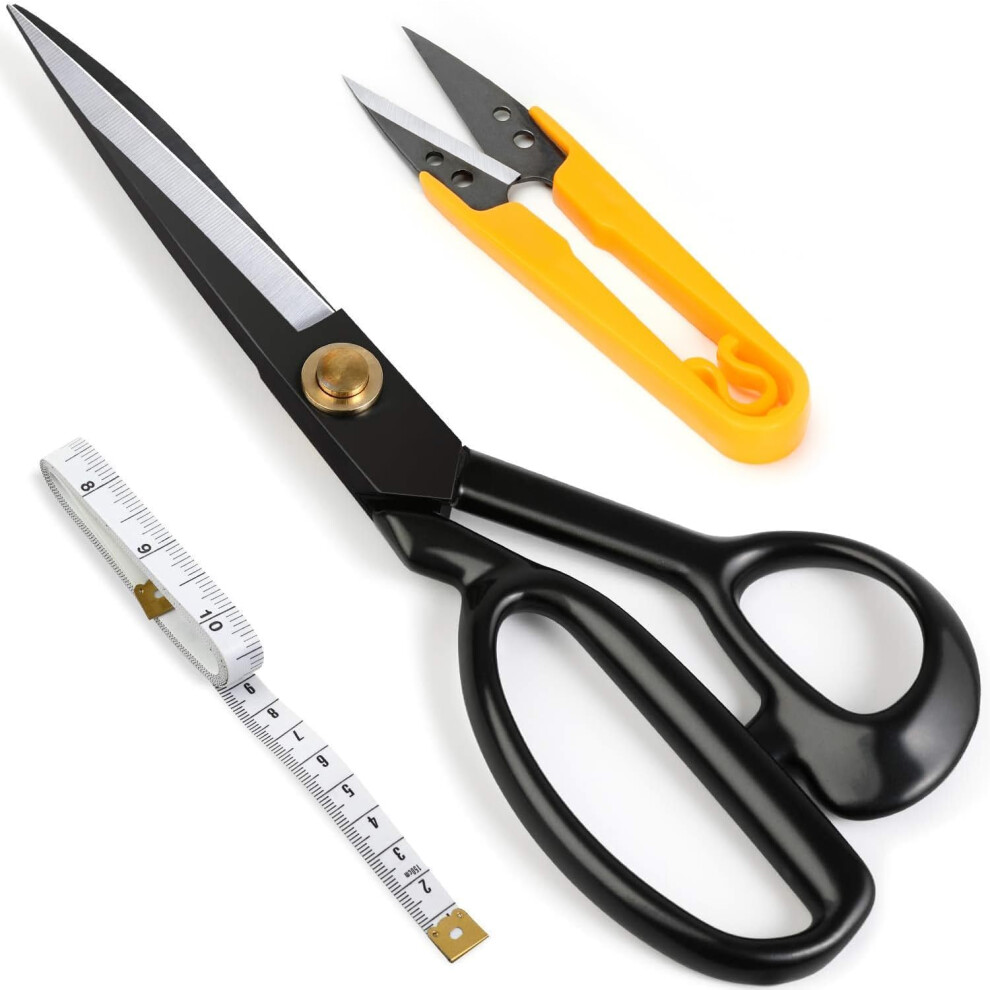 Professional Tailor Scissors 9 Inch(22.8Cm) For Cutting Fabric Heavy Duty Scissors For Leather Cutting Industrial Sharp Sewing Shears For Home Office 5051123176191