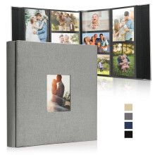 DazSpirit Photo Albums 6x4 Inch 1000 Pockets Slip In, Customizable Linen Cover Photo Album, Extra Large Capacity, Holds Landscape and Portrait 10x15cm
