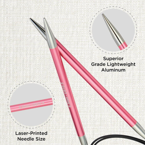 KnitPro Zing Fixed Circular Needles 32" (80cm) | Size 6.50mm 1