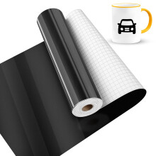 Lya Vinyl Permanent Vinyl for Cricut, Glossy Black 12" x 40Ft Permanent Self Adhesive Sheet for CRI-Cut, Silhouette Cameo, Vinyl Roll for Craft Cutter