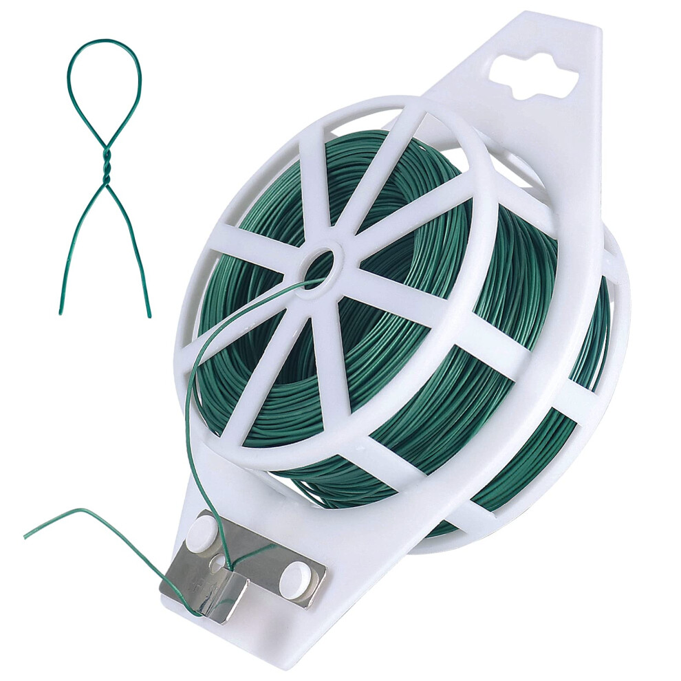 Green Floral Wire With Cutter, 100M 22 Gauge Florist Wire Wreath Making Supplies, Floral Cord For Wreaths Garland, Floristry Arrangement, Flower 5051223184249