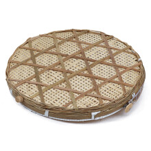 Round Bamboo Food Cover Basket, 30/35/40cm Diameter, Handwoven Mesh Cover
