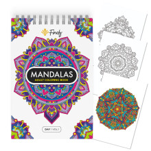 Finoly Mandala Colouring Books for Adults in A4 | Adult Colouring Books for Women and Men | Mandalas Relaxation and Teens Stress Relief, Spiral Bound
