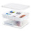 Citylife 16L Storage Boxes with Lids, Plastic Craft Storage Box, Removable Tray, Latch Handle, Stackable Storage Box with Compartments for Toy, Tool, 1