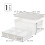 Citylife 16L Storage Boxes with Lids, Plastic Craft Storage Box, Removable Tray, Latch Handle, Stackable Storage Box with Compartments for Toy, Tool, 4