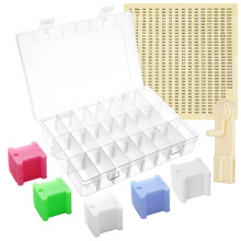 Opopark 153 Pcs Embroidery Thread Organiser Set, Cross Stitch Accessories, Colored Plastic Floss Bobbins Thread Storage Box with Bobbin Winder Floss
