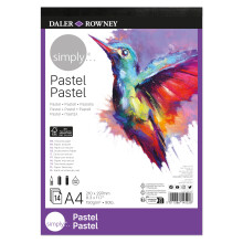 Daler-Rowney Simply Pastel Paper Pad, A4, 150gsm, 14 Sheets, Drawing & Sketching, for Entry-Level Artists & Hobbyists