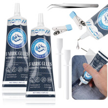 Fabric Glue, Extra Strong Quick Bond Fabric Adhesive, Machine Washable Quick Dry Hemming Adhesive, Material Glue for Clothing Hemming, Leather, DIY