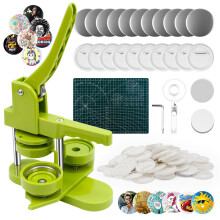 58mm Badge Maker Machine, Button Maker Machine with 100 Accessories, Circle Cutter & Cutting Board, Pin Maker 2.25 Inch, DIY Badge Punch Press Kit for