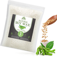 Soy Wax, Waxcanpy Natural Candle Wax, Premium Soy Wax for Candle Making, 1KG Organic Soy Wax - No additives, Harmless and Pure, Various Sizes