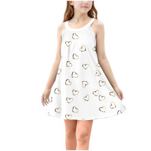 Kleider für Mädchen, Mädchenkleid, Ärmelloses Strickkleid für Mädchen und Kleinkinder, Weiß, 11-12 Jahre